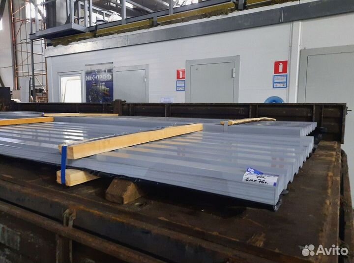 Профнастил оцинк Н75 0,9х750(800)х3000 У