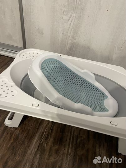 Детская ванночка складная с горкой и гамаком