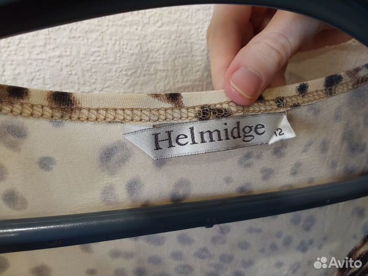 Блузка Helmidge 12 р 48 р Англия леопардовый принт