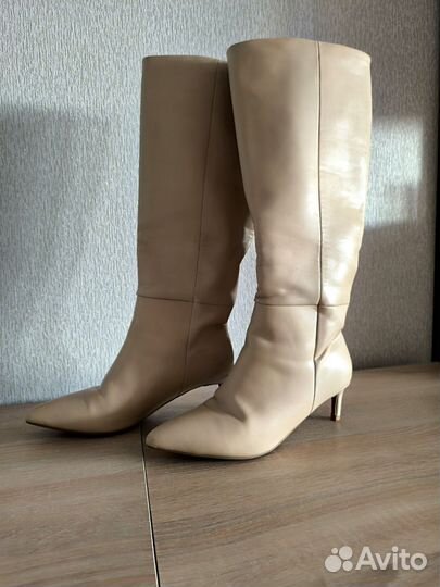 Сапоги демисезонные, натуральная кожа, размер 39