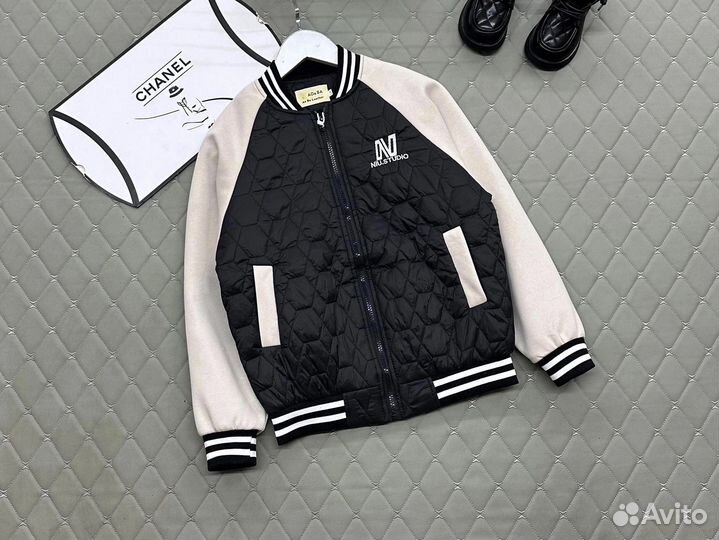 Стильный бомбер для девочки, 134-158