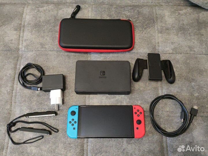 Nintendo switch oled прошитая 64+256гб