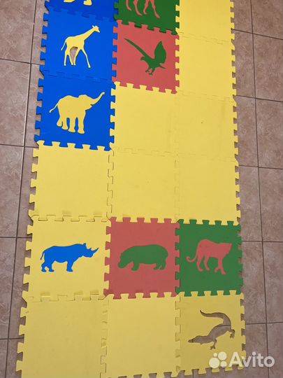 Коврик пазл 18 элементов