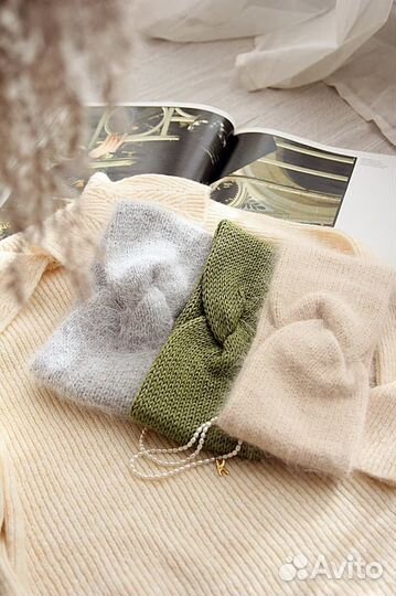 Повязка на голову вязаная