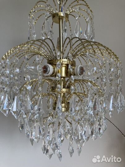 Винтажная хрустальная люстра