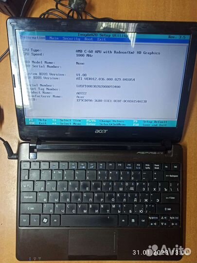 Нетбук Acer aspire one