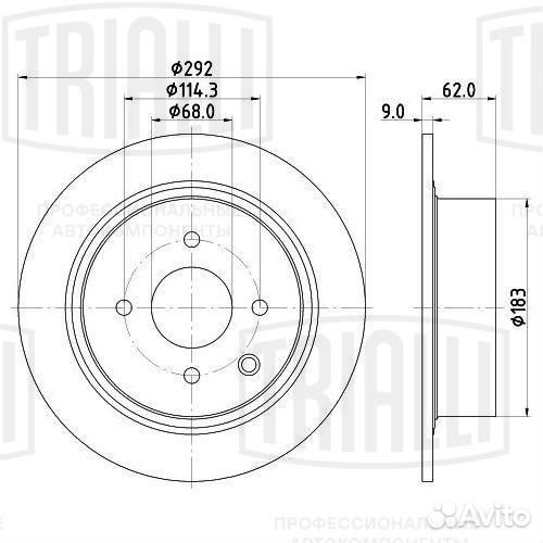 Диск тормозн Nissan Tiida 07- Cube 09- зад d292 DF