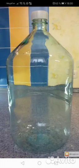 Бутыли (бутыль стекло) стеклянные 10 и 20 л