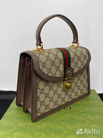 Женская сумка коричневая Gucci Ophidia на плечо