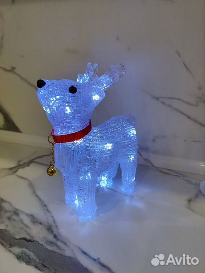 Новогодний олень светящийся (светодиодный)