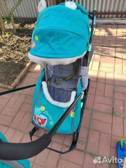 Детские санки коляска Nika 2017