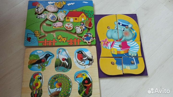 Деревянные пазл, лабиринт, рамка- вкладыш