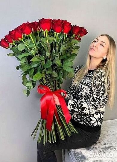 Метровые розы с доставкой