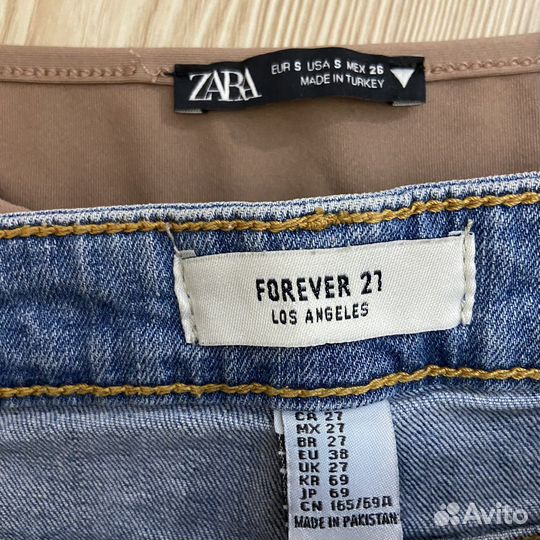 Шорты джинсовые и топ Zara