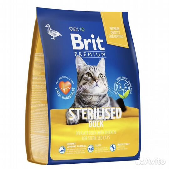 Brit Premium Cat Sterilised Duck & Chicken 400г