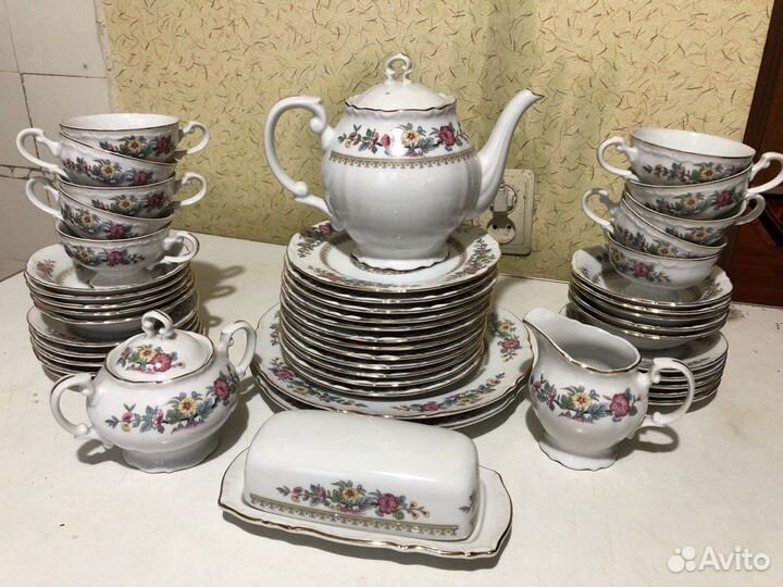 Чайный сервиз фарфор гдр мадонна