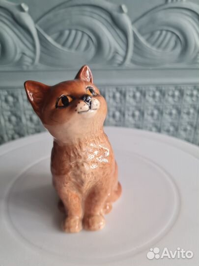 Фарфоровая статуэтка котенка Beswick Ginger Persia
