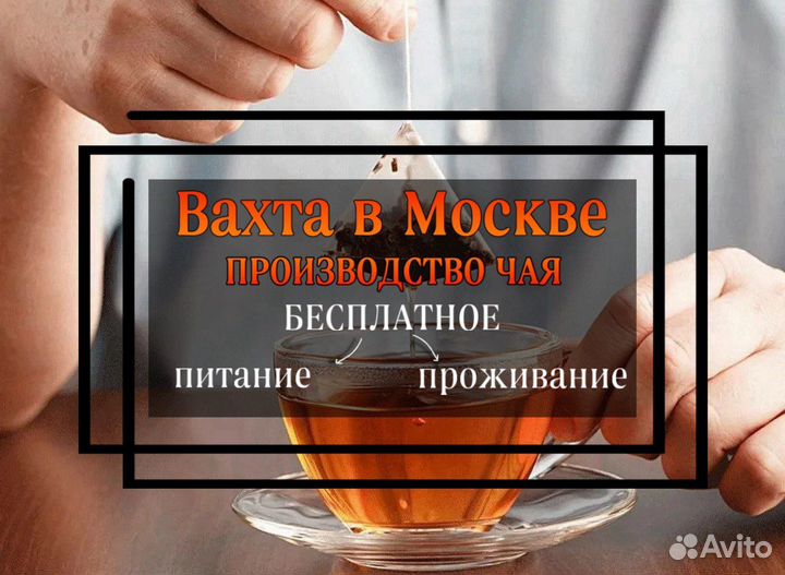 Вахта от 7 смен в Москве- Сканировщик чая