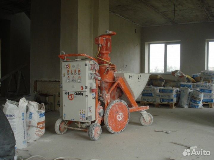 Штукатурка стен механическая машинная