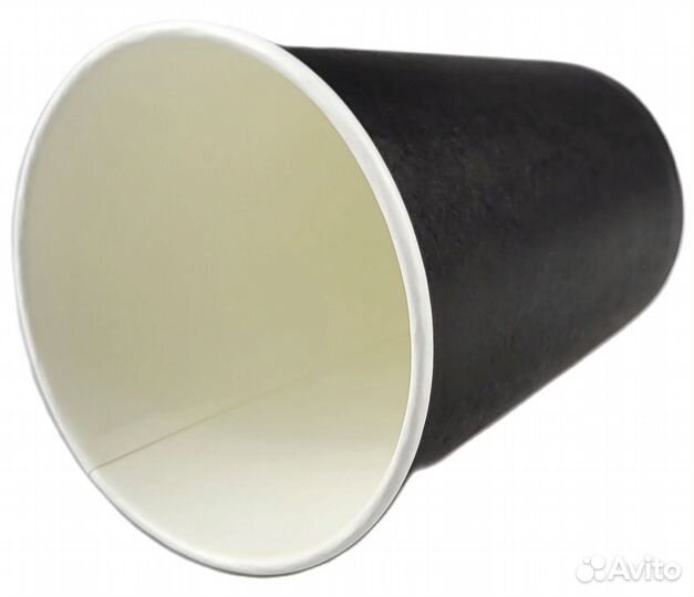 Бумажные стаканы для кофе 250 мл Черный 50 шт