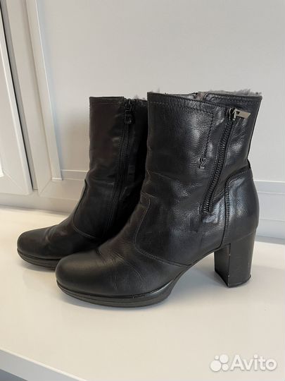 Ботильоны 39 размер Nero Giardini кожа + мех