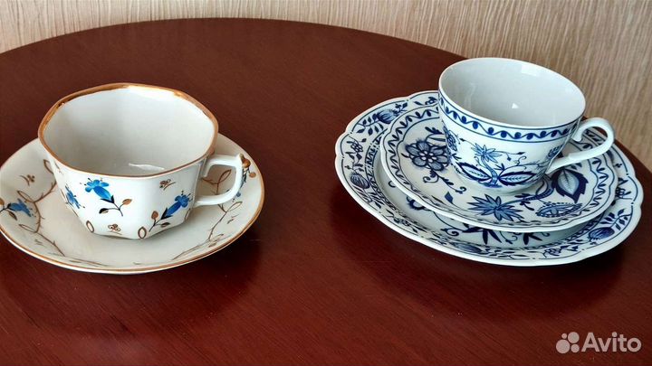 Чайная пара / тройка Голубые перелески, Синий лук