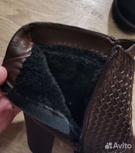 Ботильоны кожаные