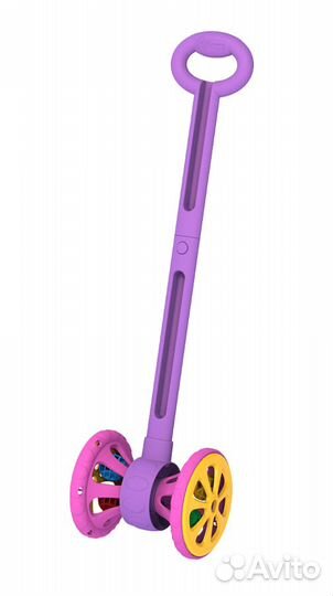 Каталка Веселые колесики с шариками (фиолетово-роз