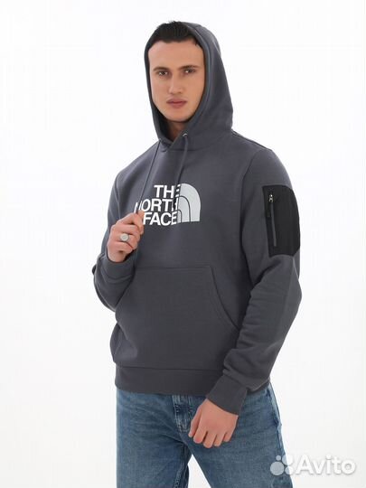 Мужская серая толстовка худи The North Face