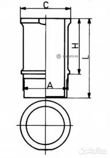 Kolbenschmidt 89584110 Гильза d75.0