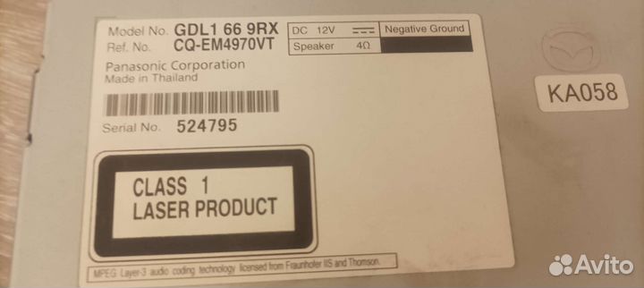 Магнитолла оригинал мазда 6 gh