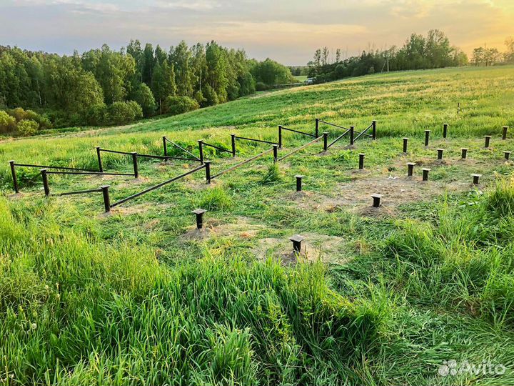 Винтовые сваи 108 с монтажом, свайный фундамент