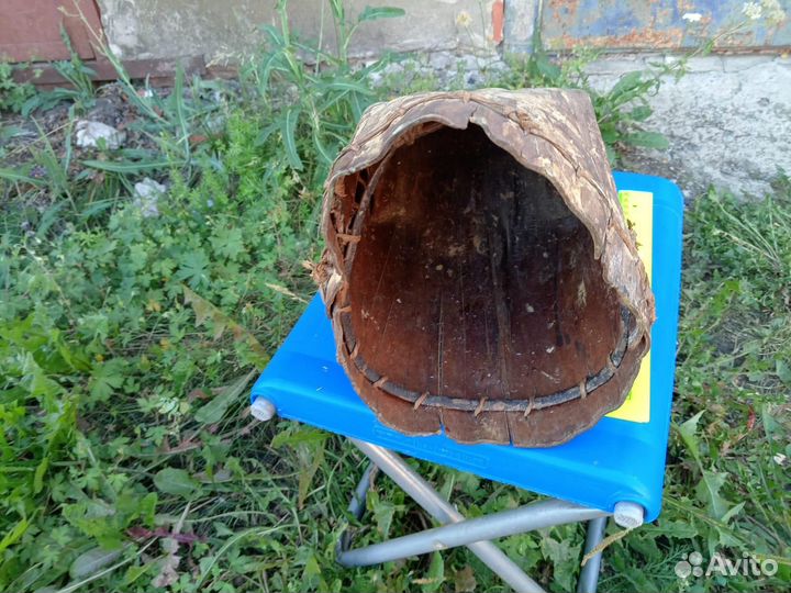 Туес из коры дерева,старинный