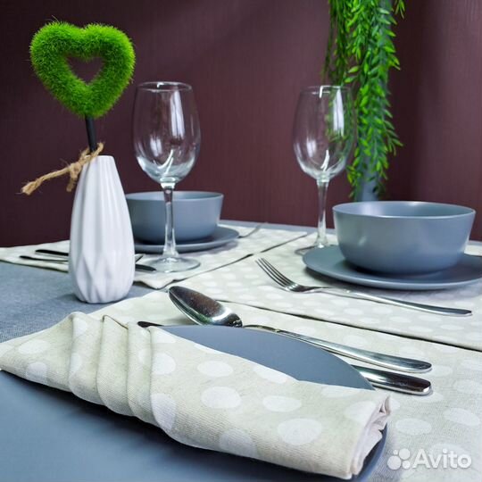 Салфетки сервировочные лен, 4 штуки