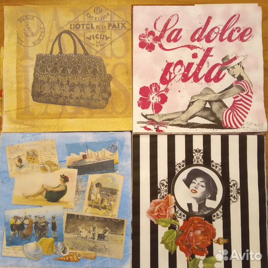 Салфетки бумажные для декупажа. Наборы