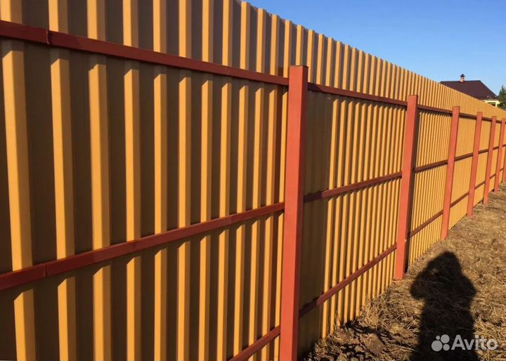 Забор из профнастила под ключ