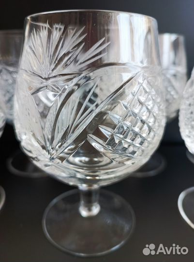 Новый набор высоких хрустальных бокалов 6 шт