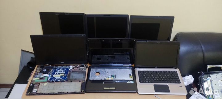 Лот из 14 ноутбуков в разбор