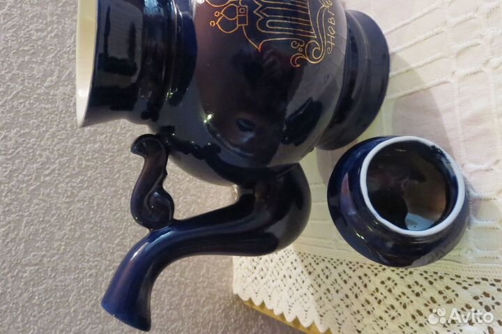 Чайник заварочный 1,5 л. Фарфор. Кобальт. СССР