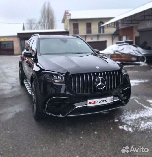 Передний бампер на Mercedes GLS X167 стиль 63 AMG