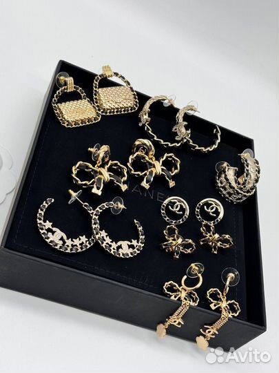 Серьги Chanel премиум качества
