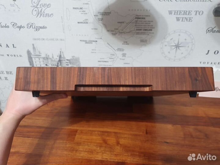 Торцевая разделочная доска (дуб+орех)