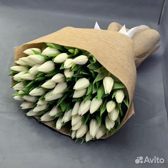 Тюльпаны букет 25 51 101 тюльпан