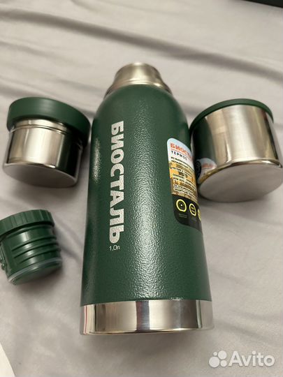 Термос Biostal 1 литр, зеленый