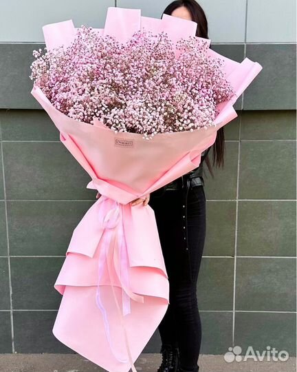 Букеты гиганты из гипсофилы/доставка цветов