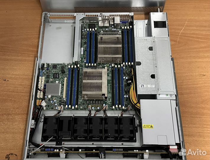 Шасси сервера Supermicro 1U на X10DRW-i без CPU