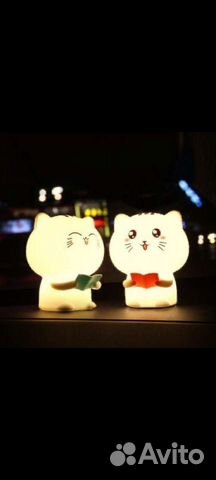 Ночник силиконовый Котик с книжкой