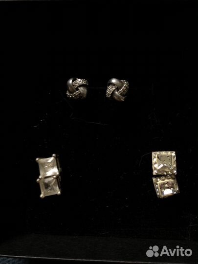 Серебряные серьги- гвозди