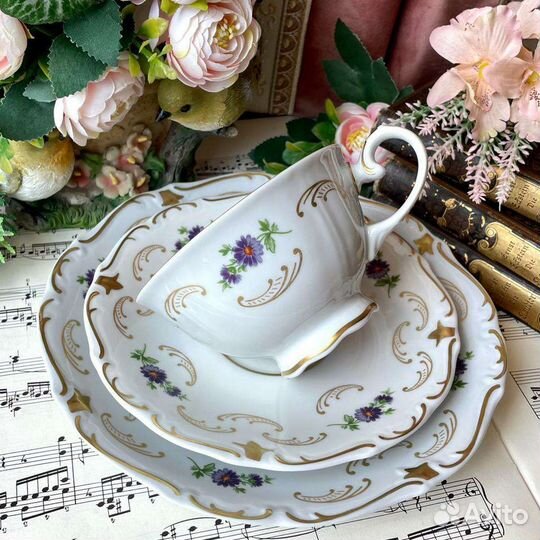 Антиквариат Чай/кофе трио Reichenbach Райхенбах