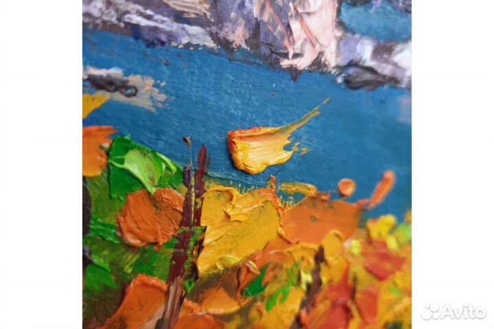 Картина Крым морской пейзаж маслом на холсте 18х24